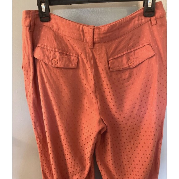 Chicos Pleated and Cuffed Rayon Pants Chico Size 1 Peach Blush - Picture 5 of 8